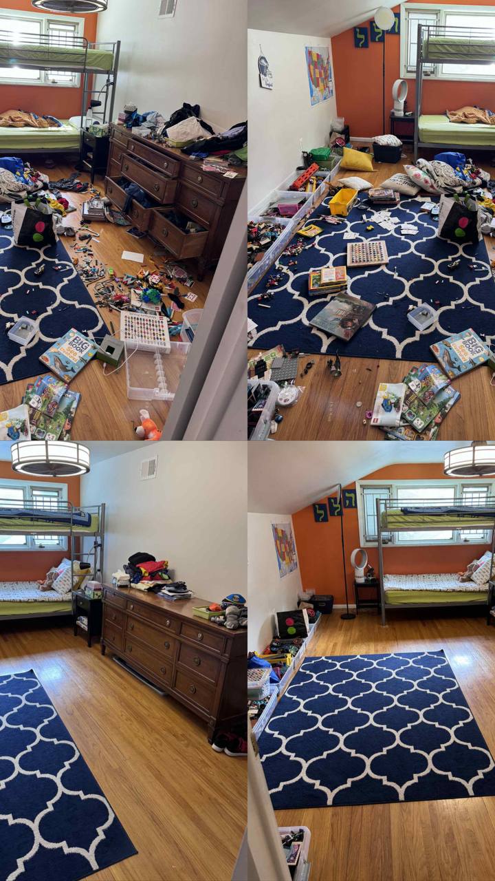 The bright and clean child's room